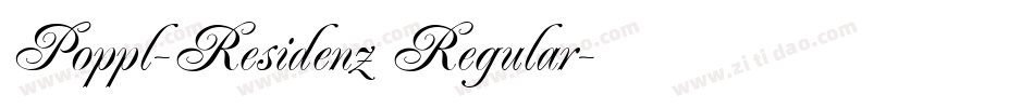 Poppl-Residenz Regular字体转换